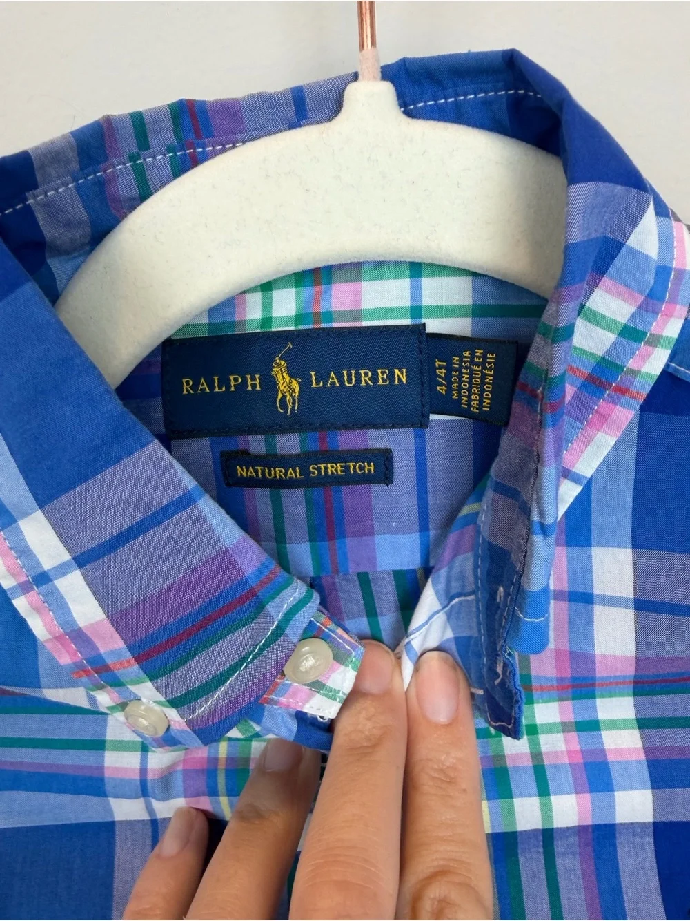 Ralph Lauren Boys 4/4T Multicolor Plaid Button Down Shirt